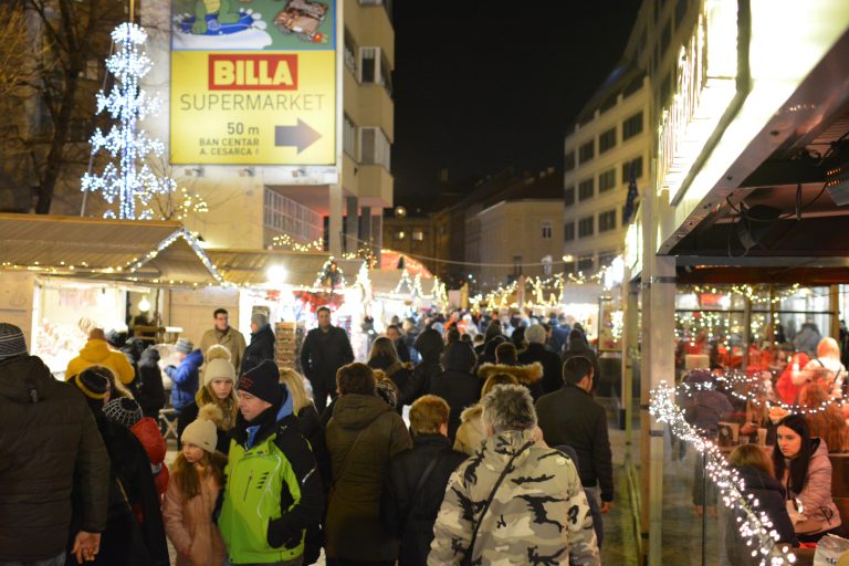 Cesarčeva ulica u Zagrebu noću