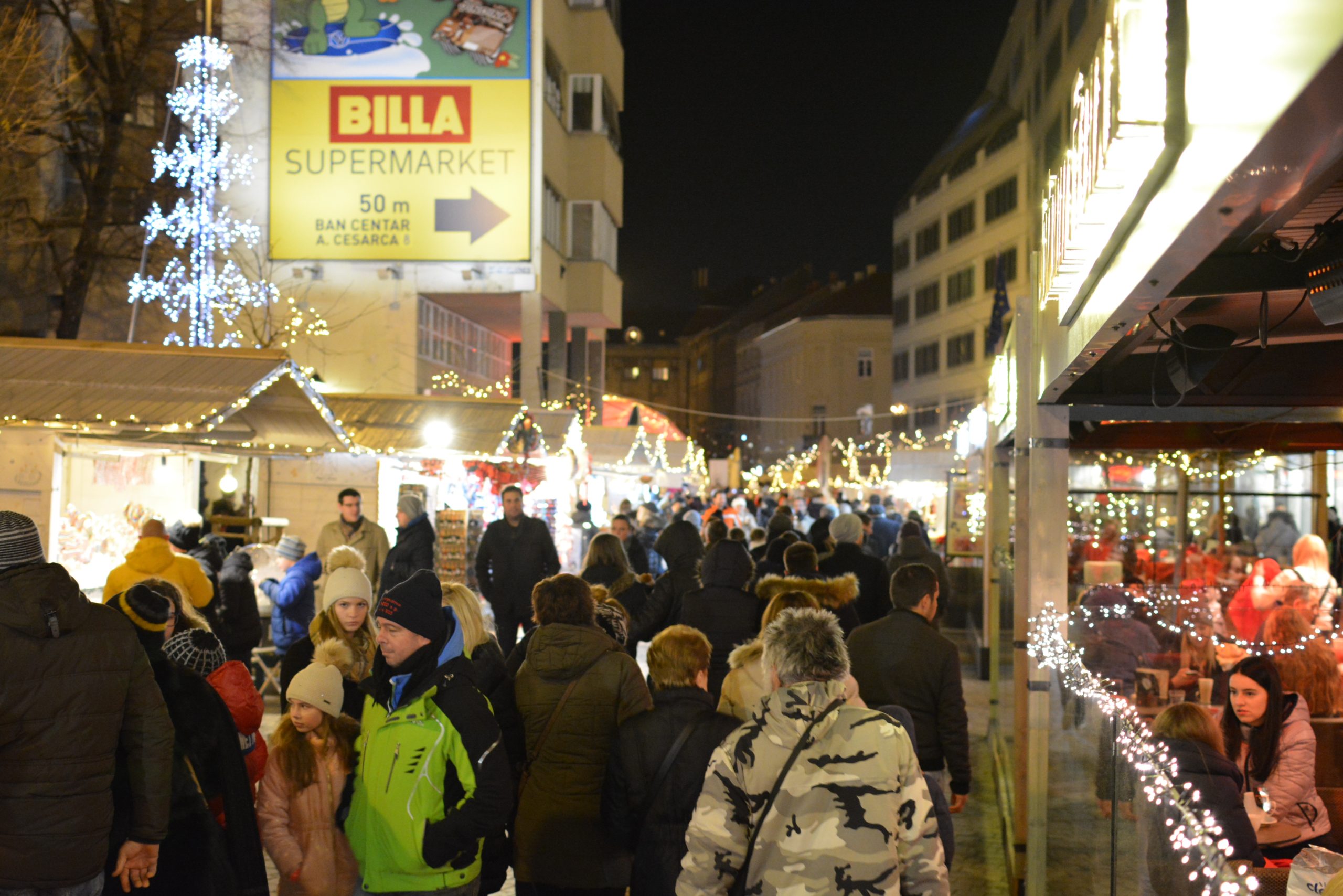 Cesarčeva ulica u Zagrebu noću